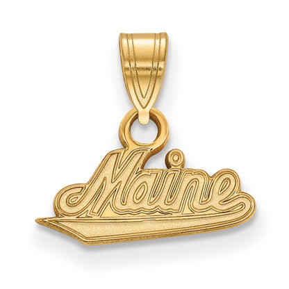 Gold Plated Sterling Silver Logoart University Of Maine Small Pendant
