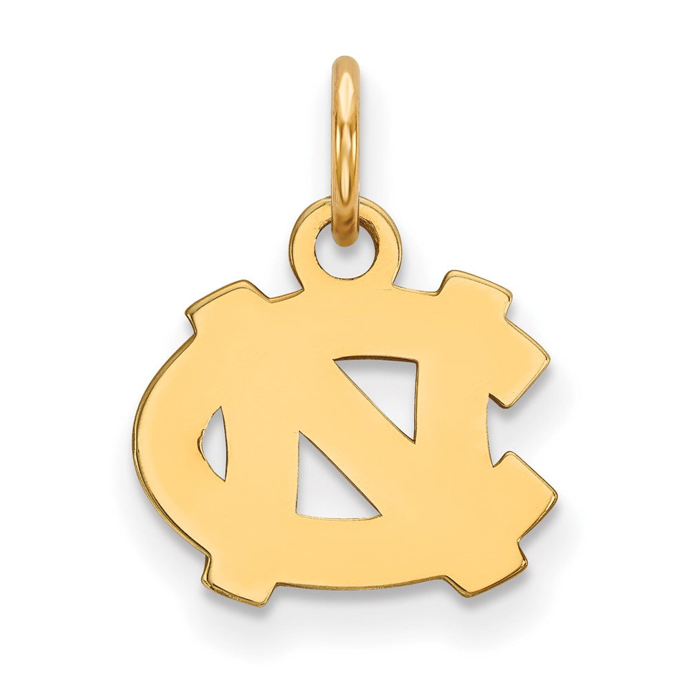 Gold Plated Sterling Silver Logoart University Of North Carolina N C Extra Small Pendant