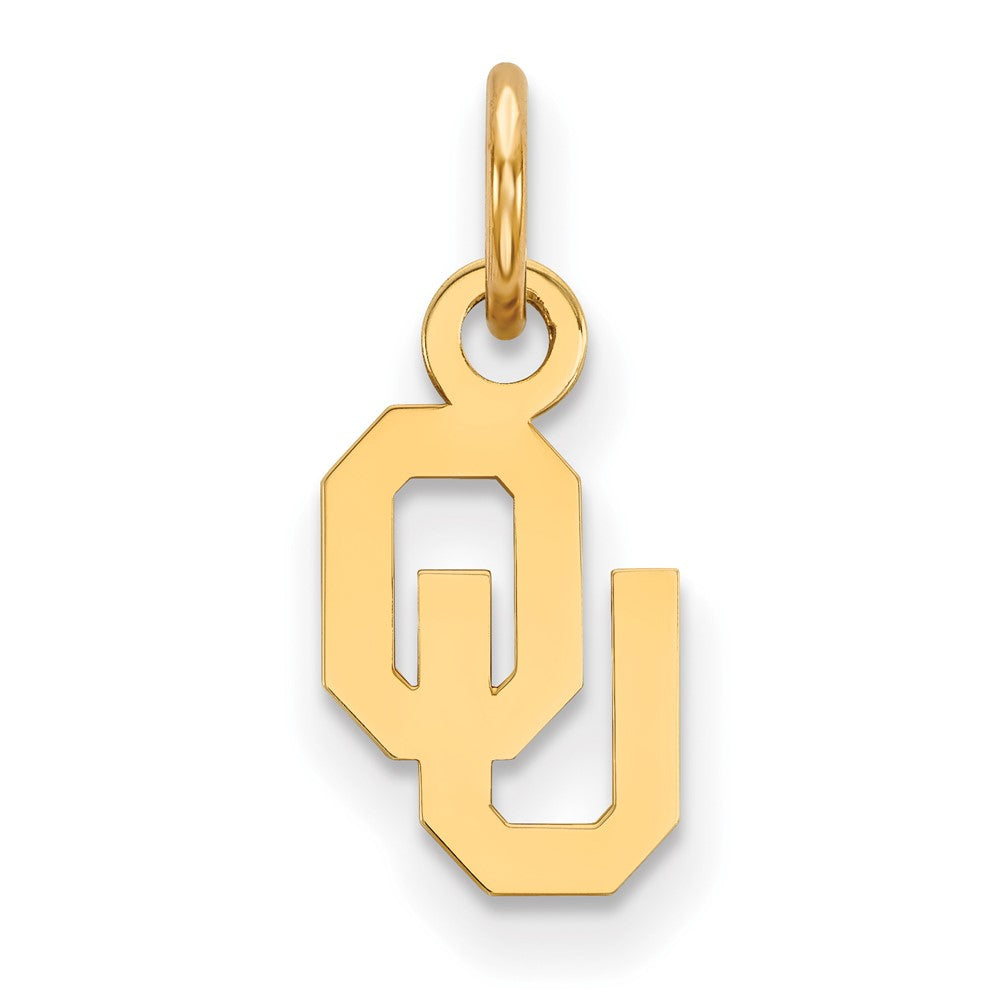 10K Yellow Gold Logoart University Of Oklahoma O U Extra Small Pendant