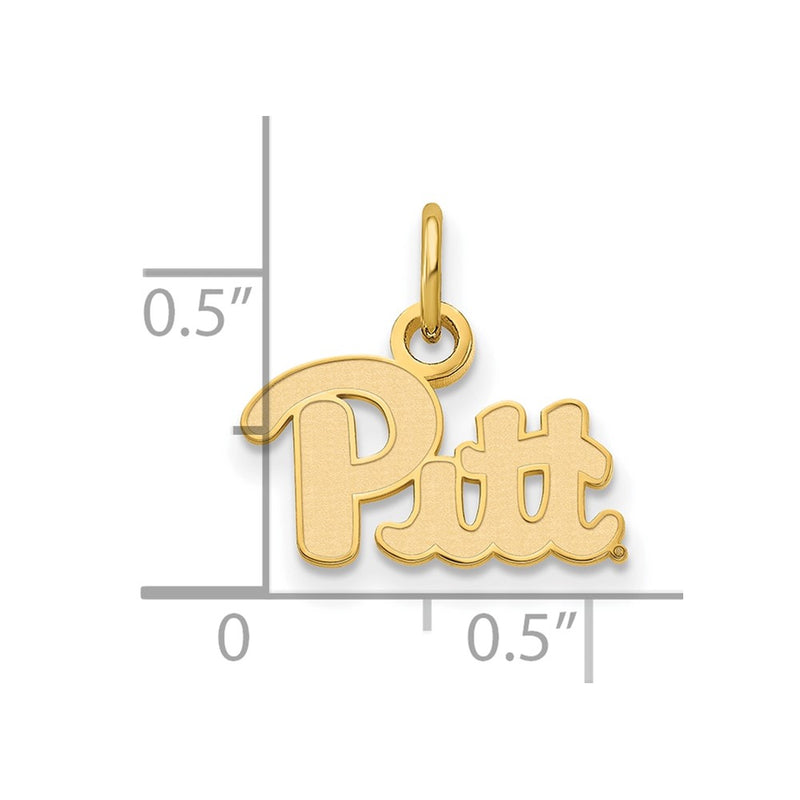 10K Yellow Gold Logoart University Of Pittsburgh Extra Small Pendant