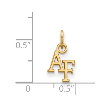 Gold Plated Sterling Silver Logoart United States Air Force Academy A F Extra Small Pendant