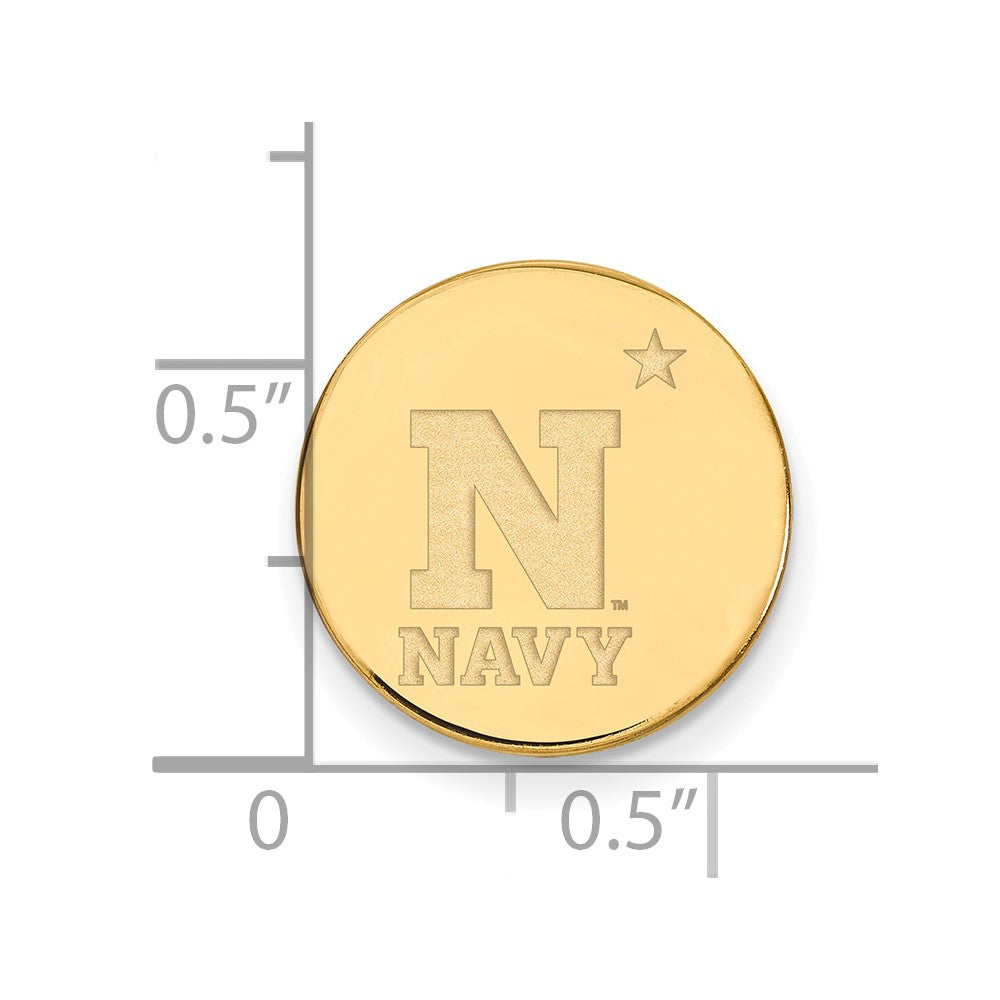 14K Yellow Gold Gold LogoArt US Naval Academy Lapel Pin