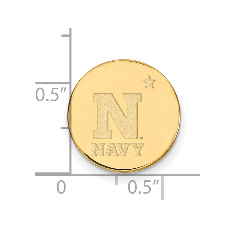 14K Yellow Gold Gold LogoArt US Naval Academy Lapel Pin