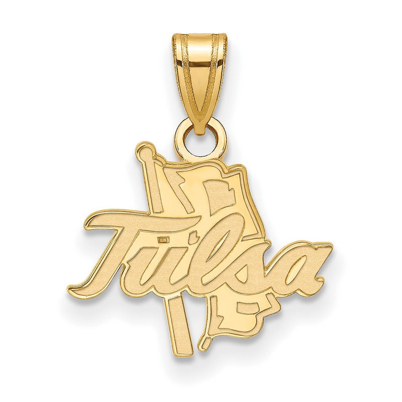 Gold Plated Sterling Silver Logoart University Of Tulsa Small Pendant