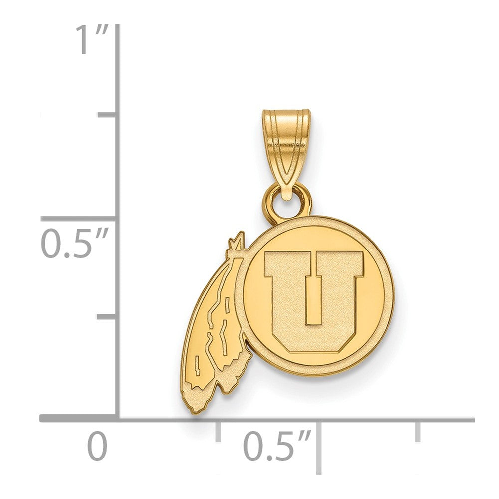 10K Yellow Gold Logoart University Of Utah Small Pendant