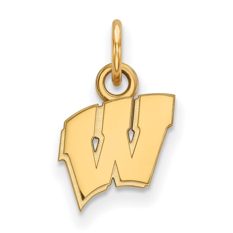 10K Yellow Gold Logoart University Of Wisconsin Letter W Extra Small Pendant
