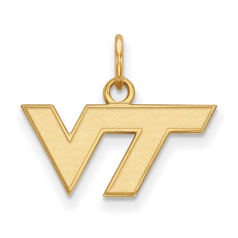 14K Yellow Gold Logoart Virginia Tech V T Extra Small Pendant