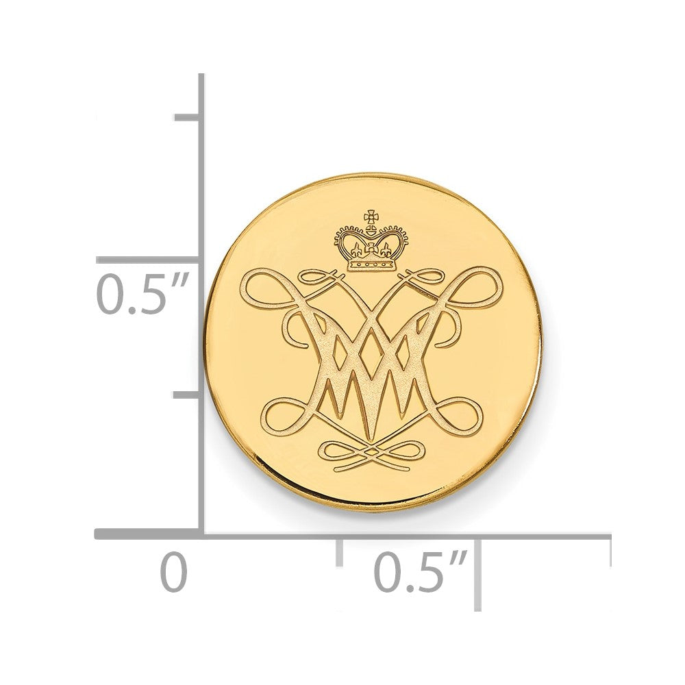 14K Yellow Gold Gold LogoArt College of William and Mary Lapel Pin