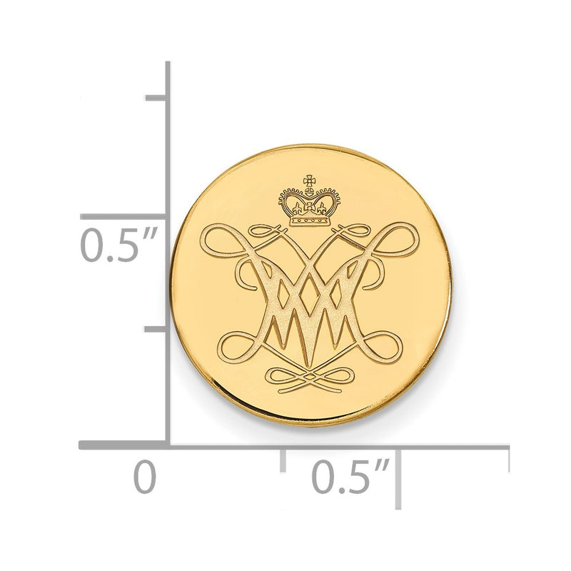 14K Yellow Gold Gold LogoArt College of William and Mary Lapel Pin