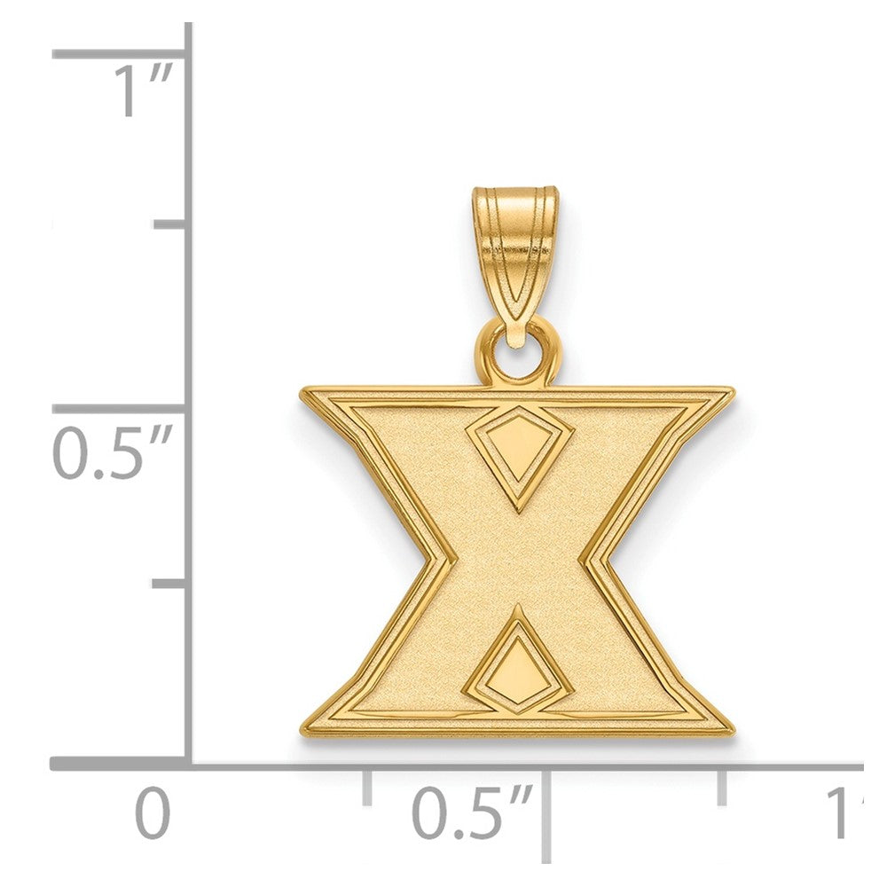 Gold Plated Sterling Silver Logoart Xavier University Letter X Small Pendant