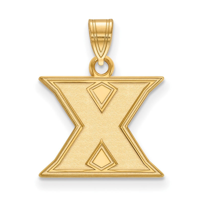 Gold Plated Sterling Silver Logoart Xavier University Letter X Small Pendant