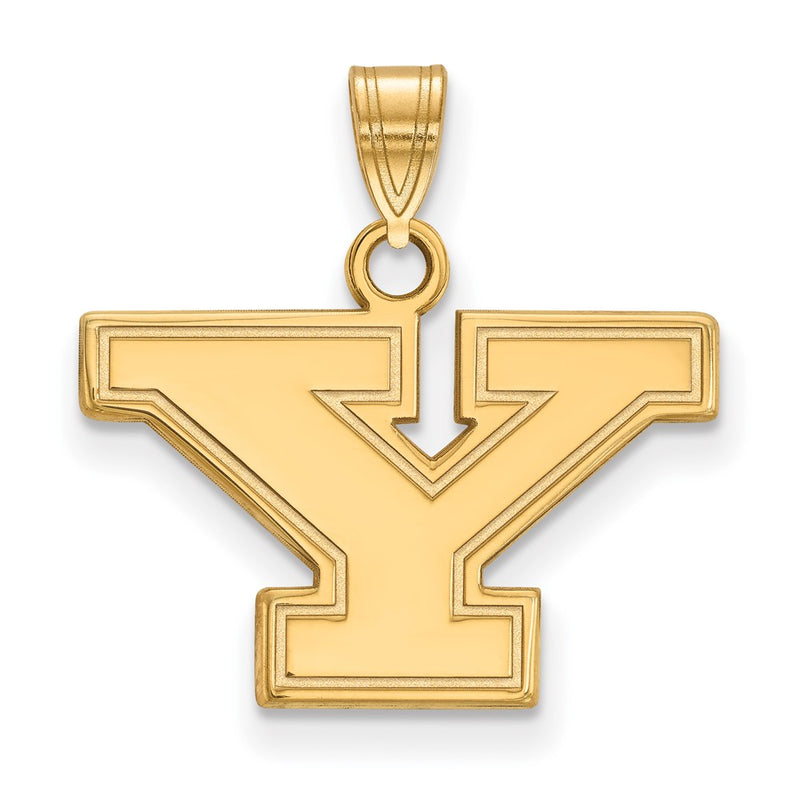 Gold Plated Sterling Silver Logoart Youngstown State University Letter Y Small Pendant