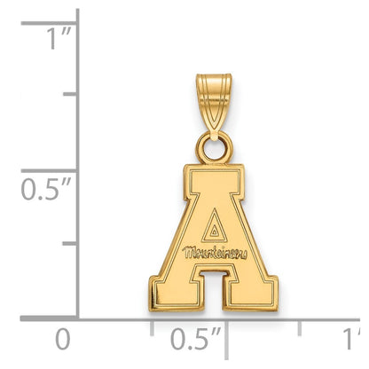 14K Yellow Gold Logoart Appalachian State University Small Pendant