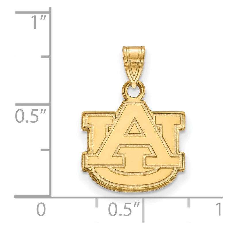 10K Yellow Gold Logoart Auburn University A U Small Pendant
