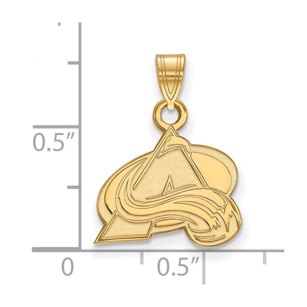 Gold Plated Sterling Silver Nhl Logoart Colorado Avalanche Letter A Small Pendant