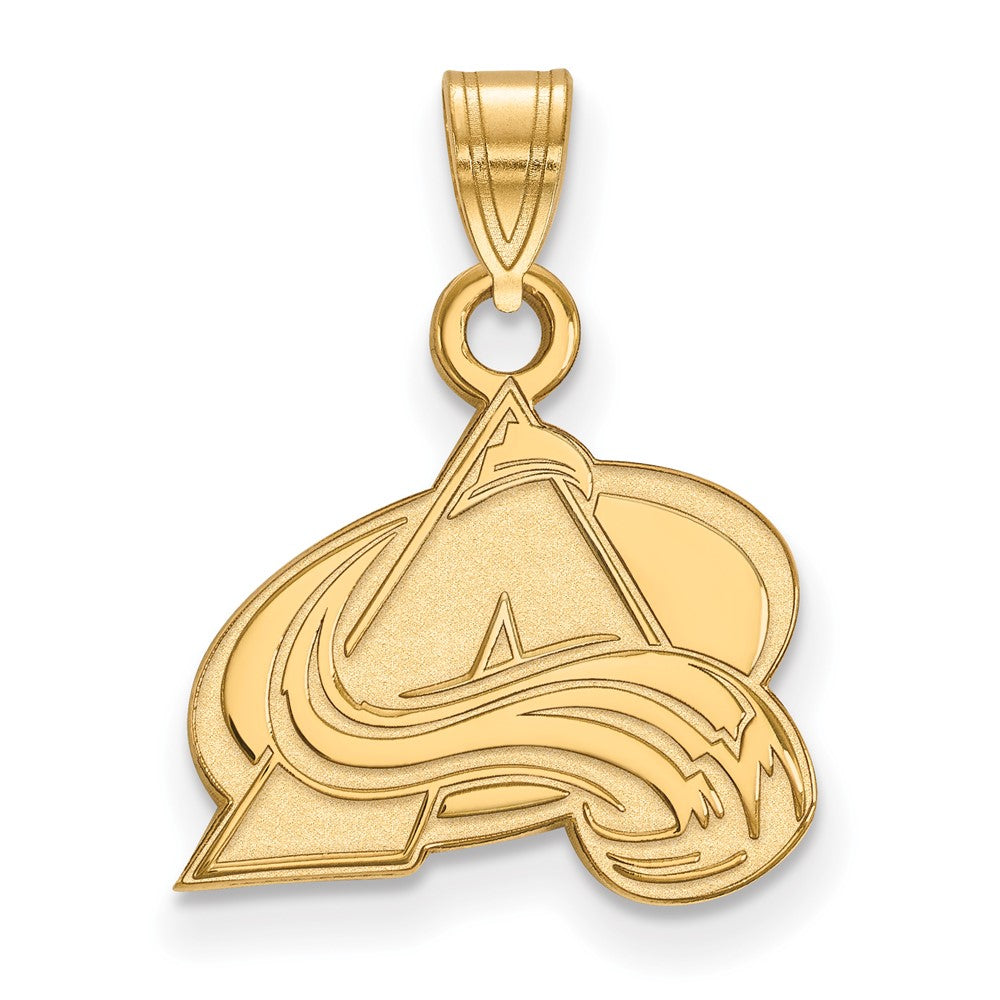 Gold Plated Sterling Silver Nhl Logoart Colorado Avalanche Letter A Small Pendant