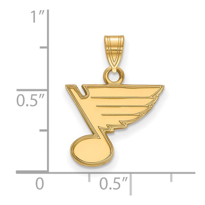 10K Yellow Gold Nhl Logoart St. Louis Blues Small Pendant