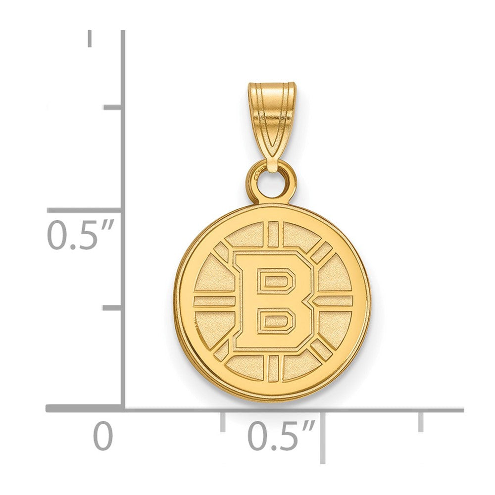 14K Yellow Gold Nhl Logoart Boston Bruins Small Pendant