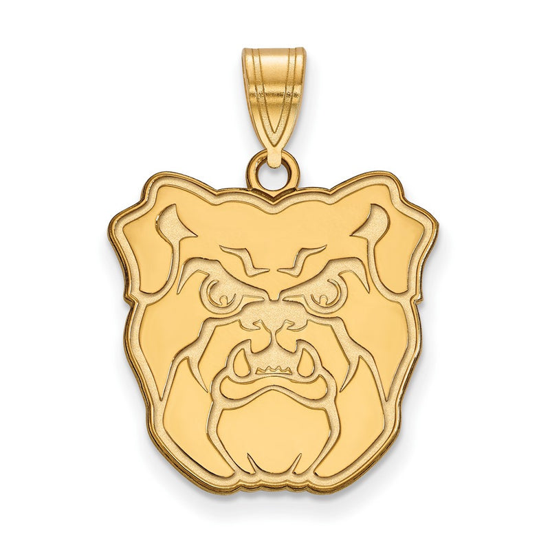 Gold Plated Sterling Silver Logoart Butler University Bulldog Large Pendant