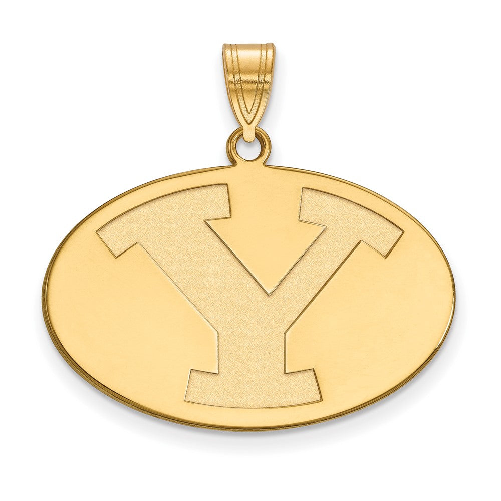 Gold Plated Sterling Silver Logoart Brigham Young University Letter Y Large Pendant