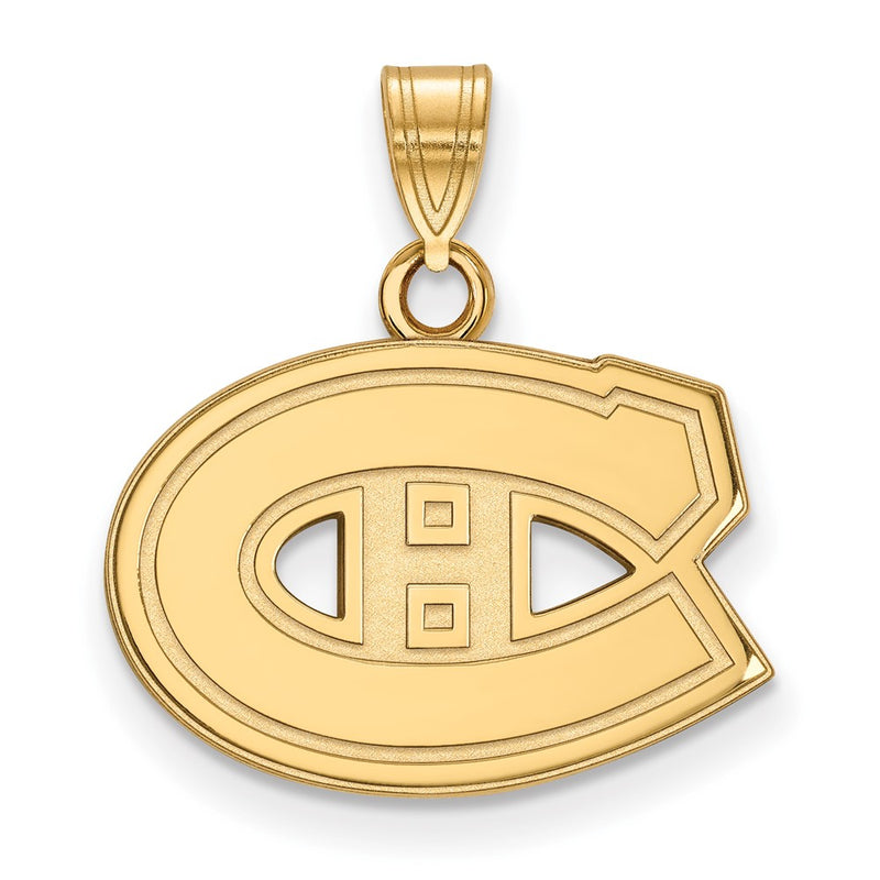 Gold Plated Sterling Silver Nhl Logoart Montreal Canadiens Small Pendant