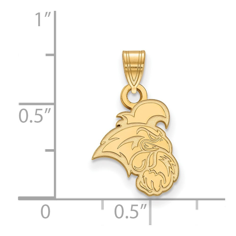 Gold Plated Sterling Silver Logoart Coastal Carolina University Chanticleer Small Pendant