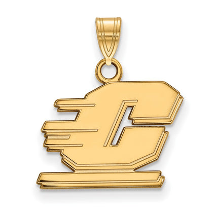Gold Plated Sterling Silver Logoart Central Michigan University Letter C Small Pendant