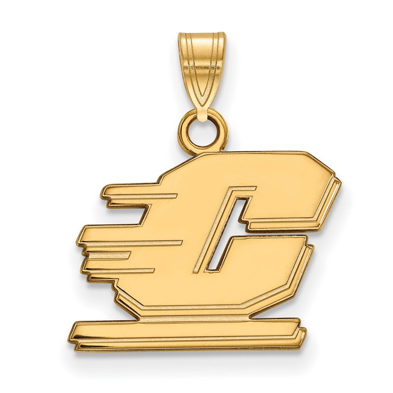 Gold Plated Sterling Silver Logoart Central Michigan University Letter C Small Pendant