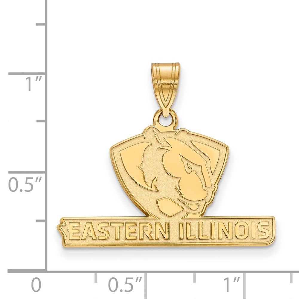 14K Yellow Gold Logoart Eastern Illinois University Medium Pendant