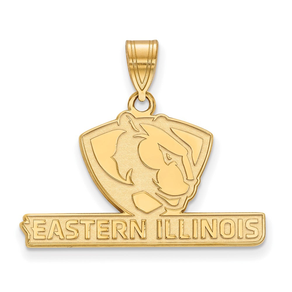 Gold Plated Sterling Silver Logoart Eastern Illinois University Medium Pendant