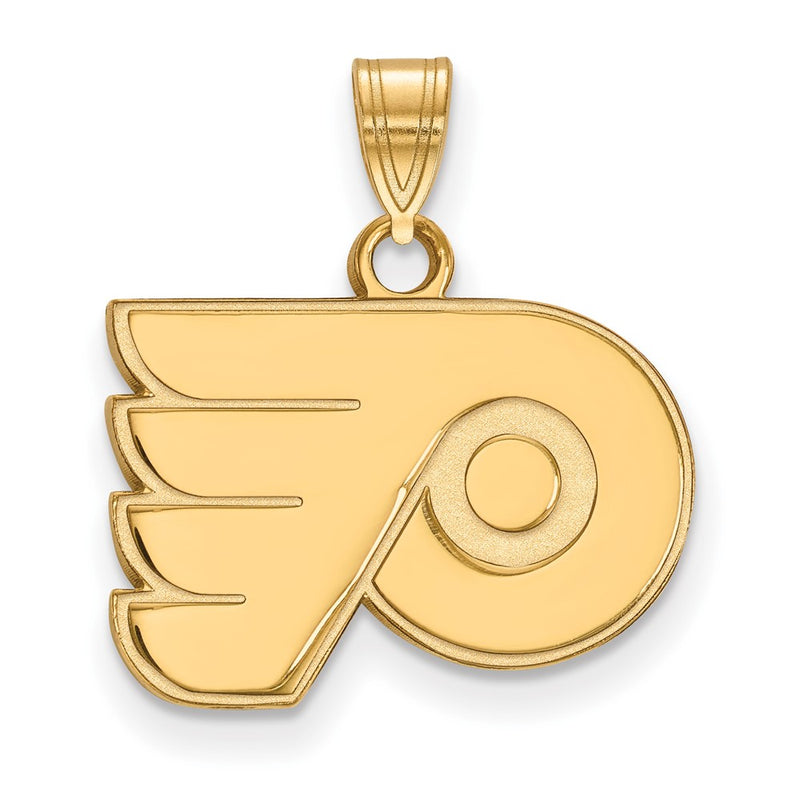 10K Yellow Gold Nhl Logoart Philadelphia Flyers Small Pendant