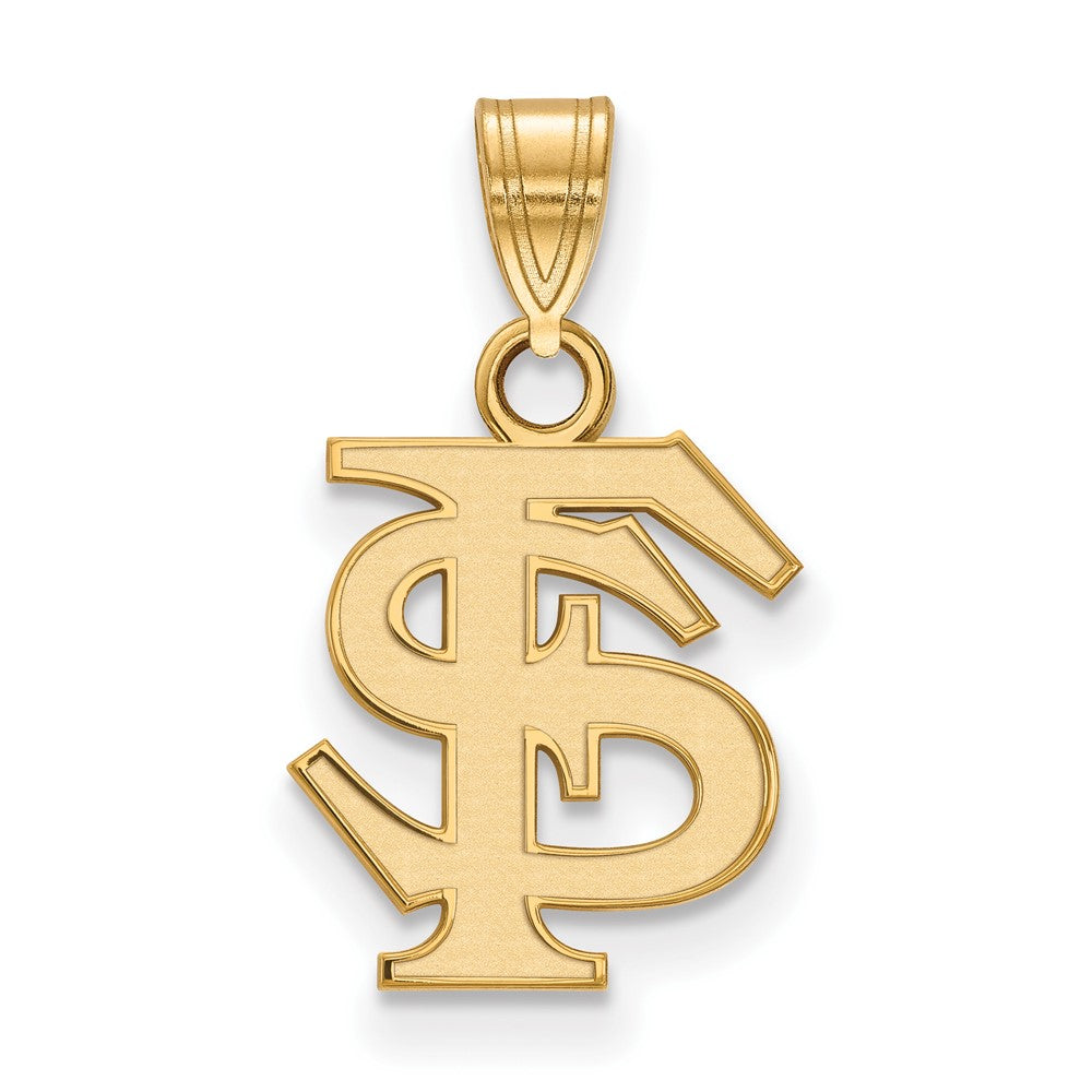 14K Yellow Gold Logoart Florida State University F S Small Pendant