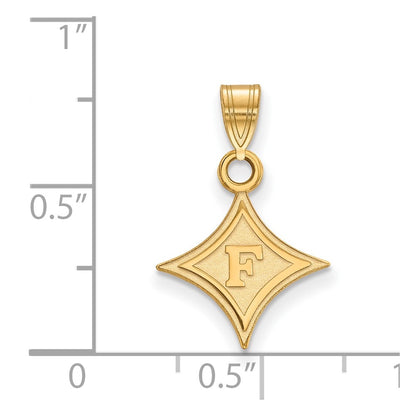 Gold Plated Sterling Silver Logoart Furman University Small Pendant