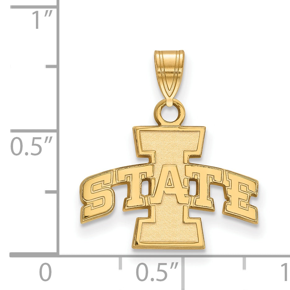 Gold Plated Sterling Silver Logoart Iowa State University Small Pendant