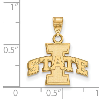 Gold Plated Sterling Silver Logoart Iowa State University Small Pendant