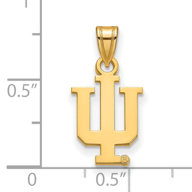 14K Yellow Gold Logoart Indiana University I U Small Pendant