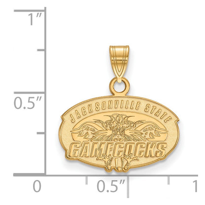 10K Yellow Gold Logoart Jacksonville State University Small Pendant