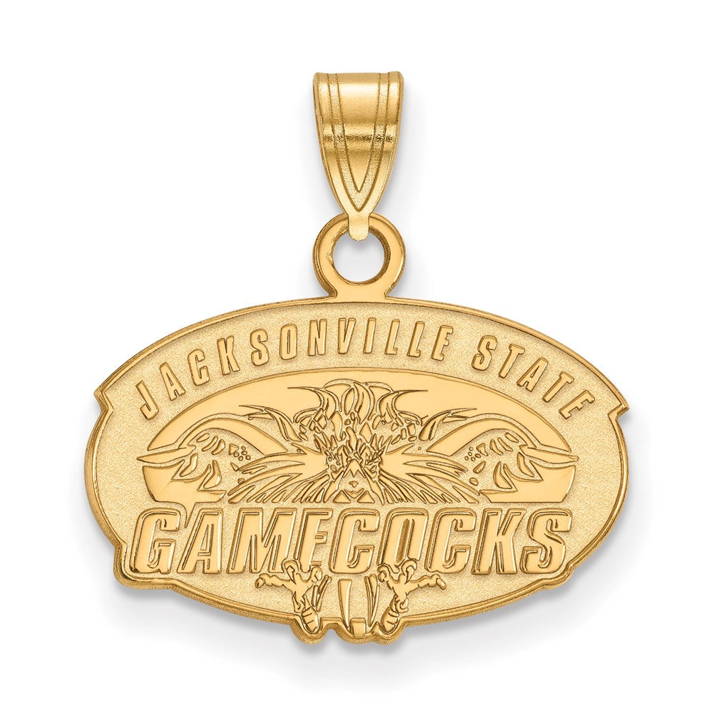 Gold Plated Sterling Silver Logoart Jacksonville State University Small Pendant