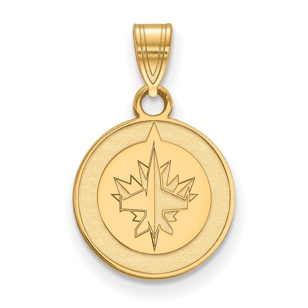 Gold Plated Sterling Silver Nhl Logoart Winnipeg Jets Small Pendant