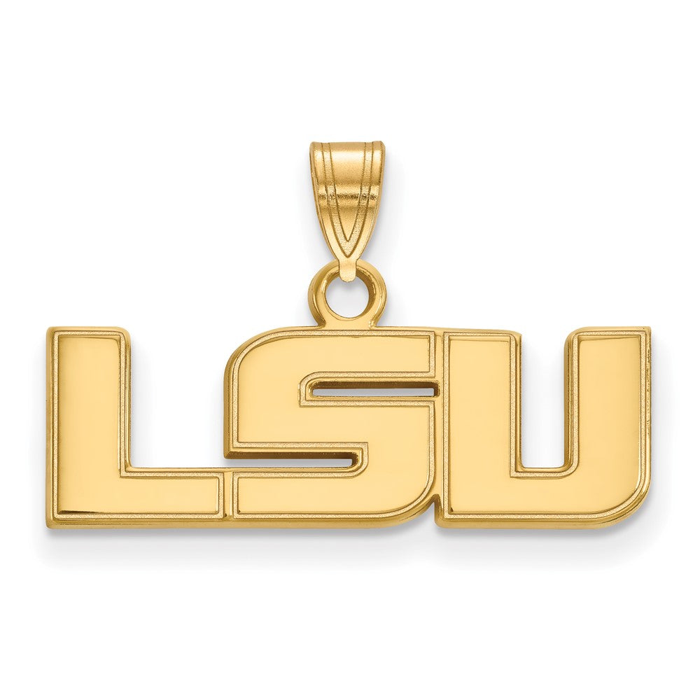 Gold Plated Sterling Silver Logoart Louisiana State University L S U Small Pendant