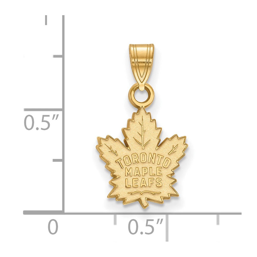10K Yellow Gold Nhl Logoart Toronto Maple Leafs Small Pendant