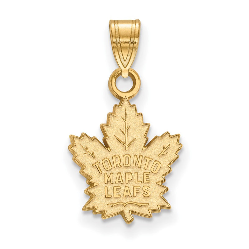 14K Yellow Gold Nhl Logoart Toronto Maple Leafs Small Pendant