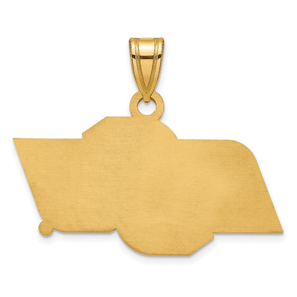 Gold Plated Sterling Silver Logoart Oklahoma State University O S U Small Pendant