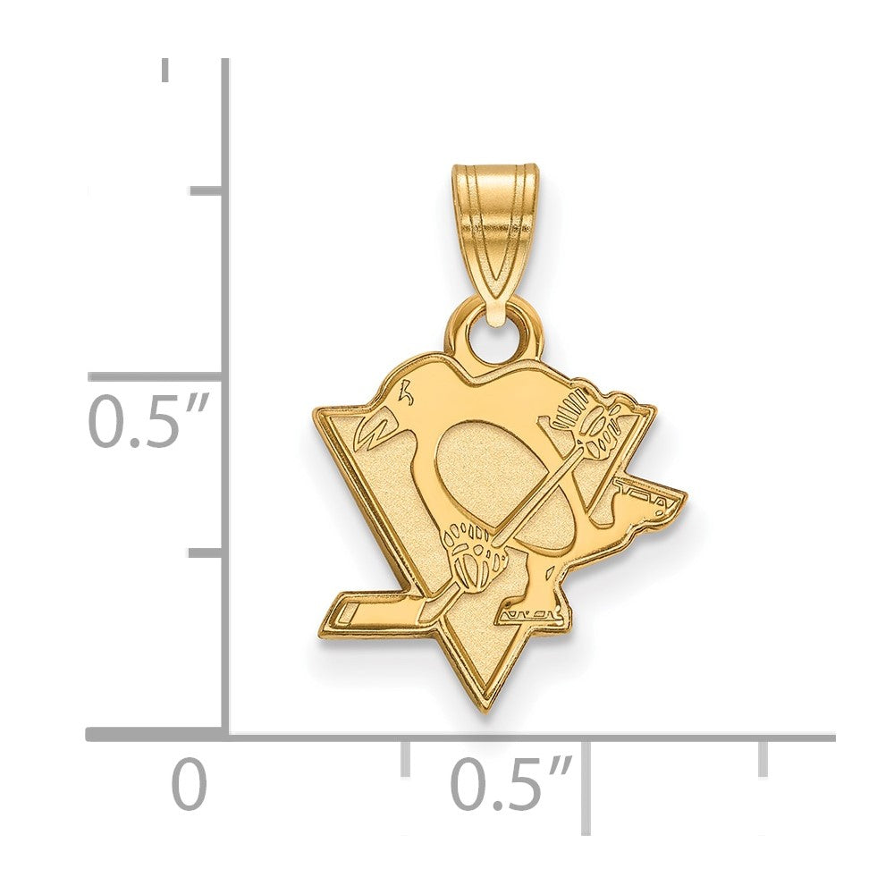 10K Yellow Gold Nhl Logoart Pittsburgh Penguins Small Pendant