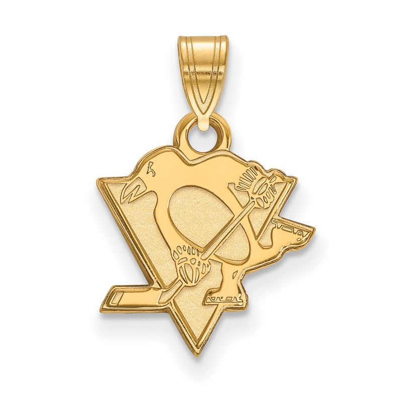 10K Yellow Gold Nhl Logoart Pittsburgh Penguins Small Pendant