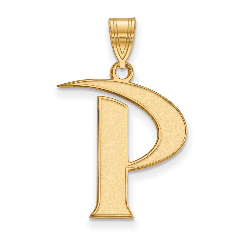 Gold Plated Sterling Silver Logoart Pepperdine University Letter P Large Pendant