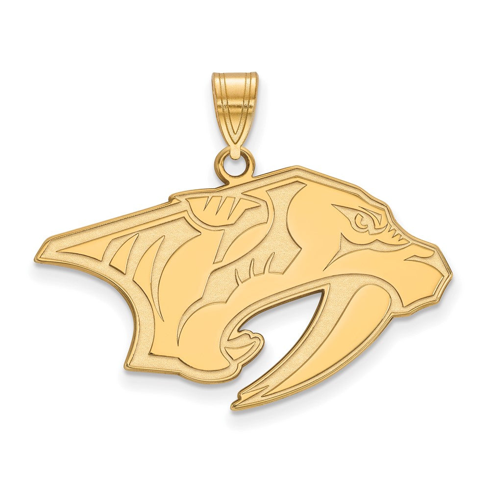 14K Yellow Gold Nhl Logoart Nashville Predators Large Pendant