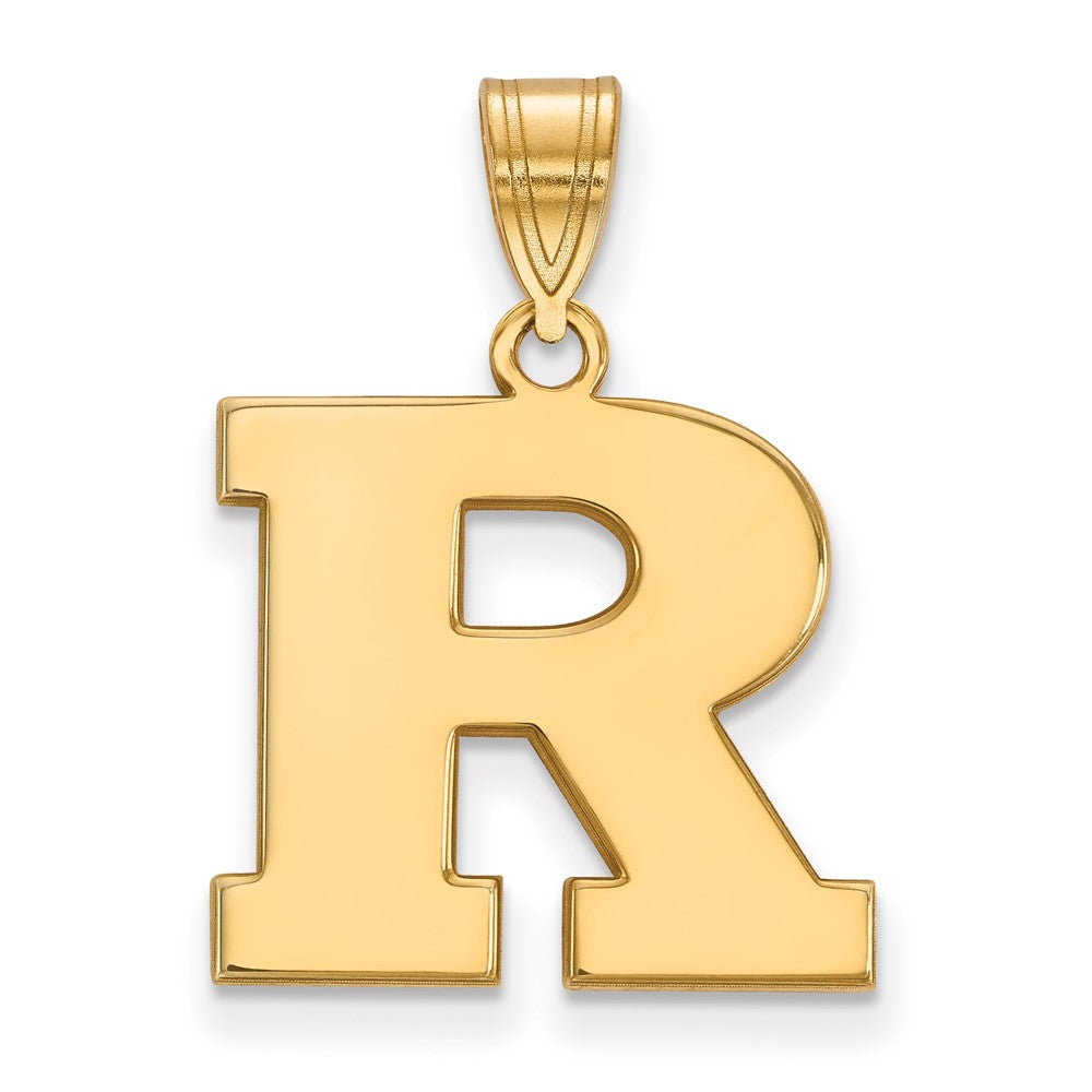 10K Yellow Gold Logoart Rutgers University Letter R Medium Pendant