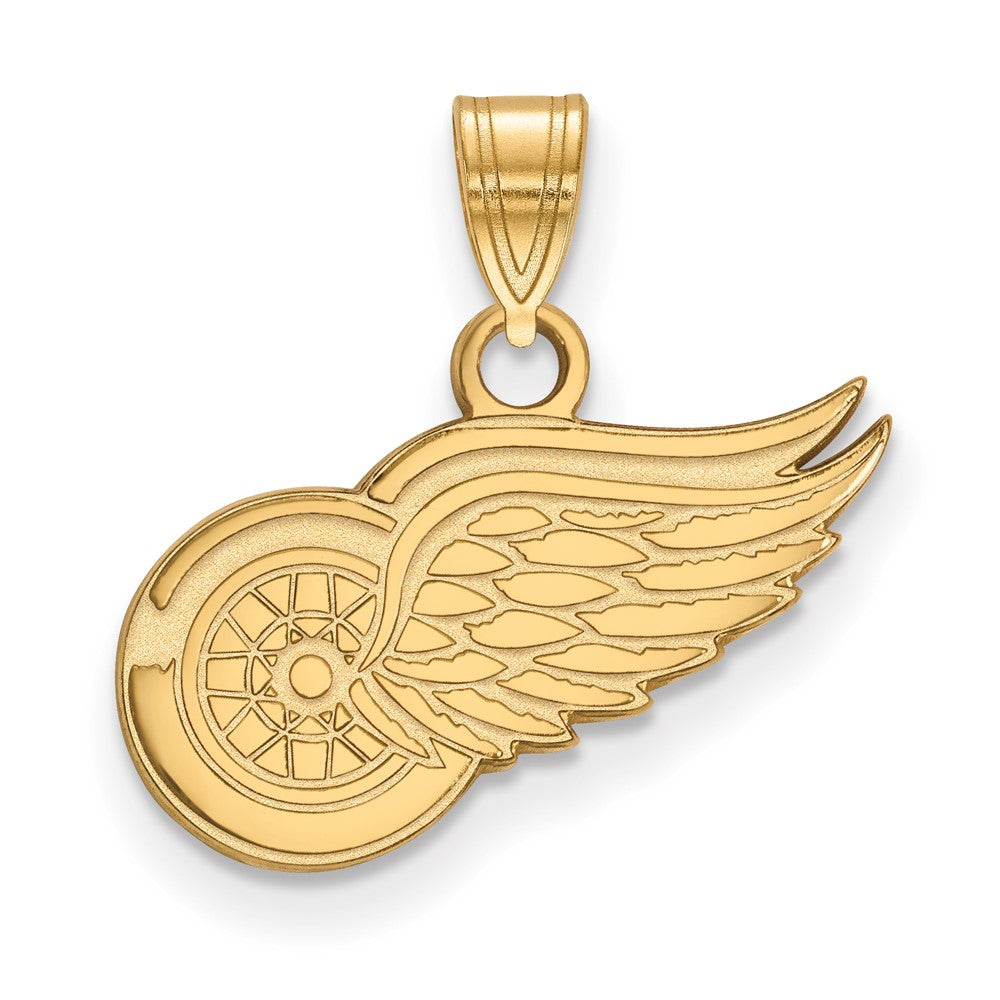10K Yellow Gold Nhl Logoart Detroit Red Wings Small Pendant