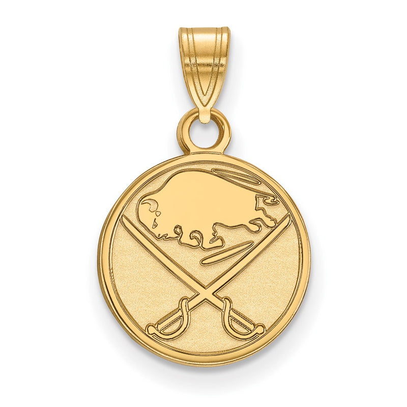 10K Yellow Gold Nhl Logoart Buffalo Sabres Small Pendant
